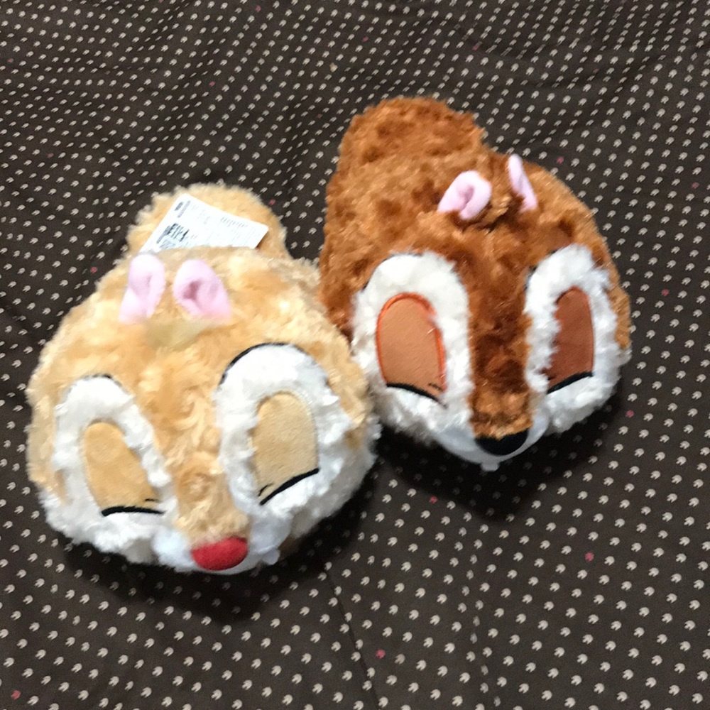 Cute and dale slippers.